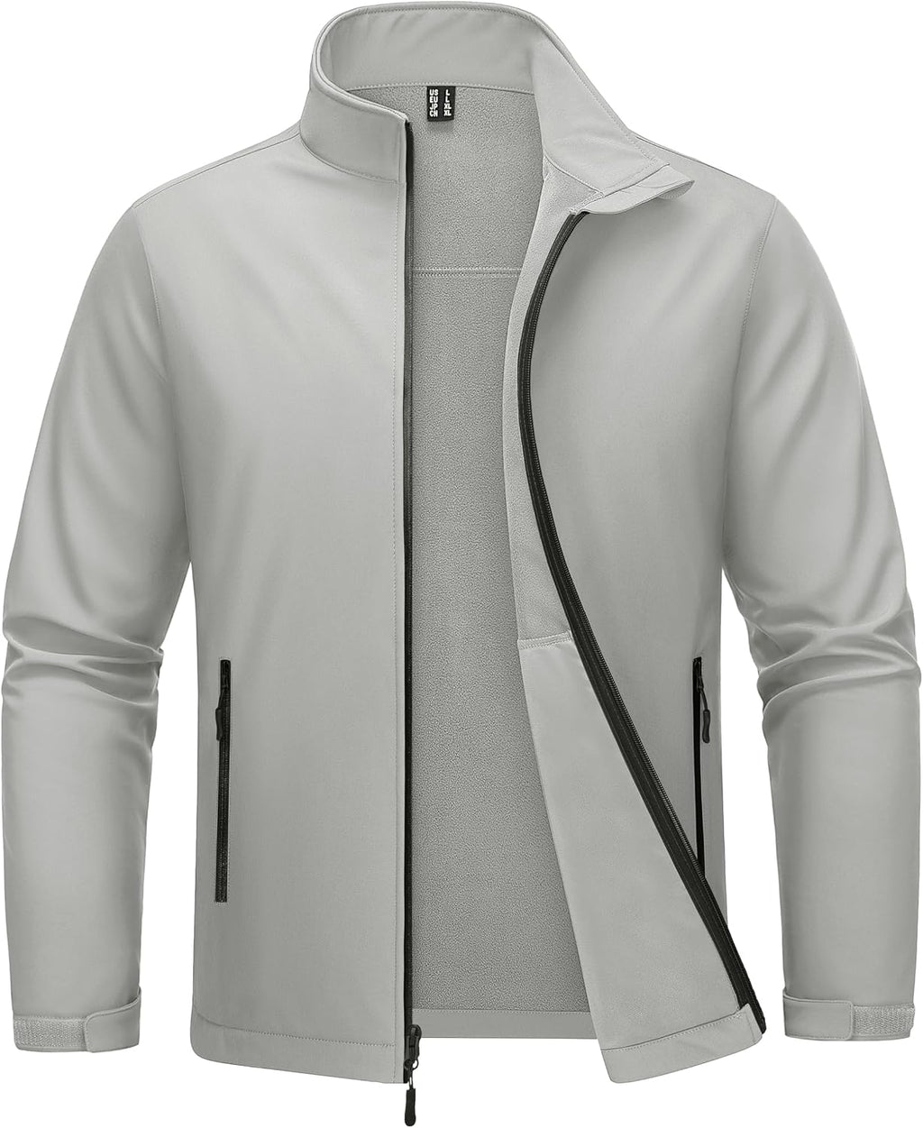 MAGCOMSEN Men's Fleece Lined Softshell Jacket Lightweight Waterproof Windbreaker Zip Up Winter Rain Coat Tactical Hiking