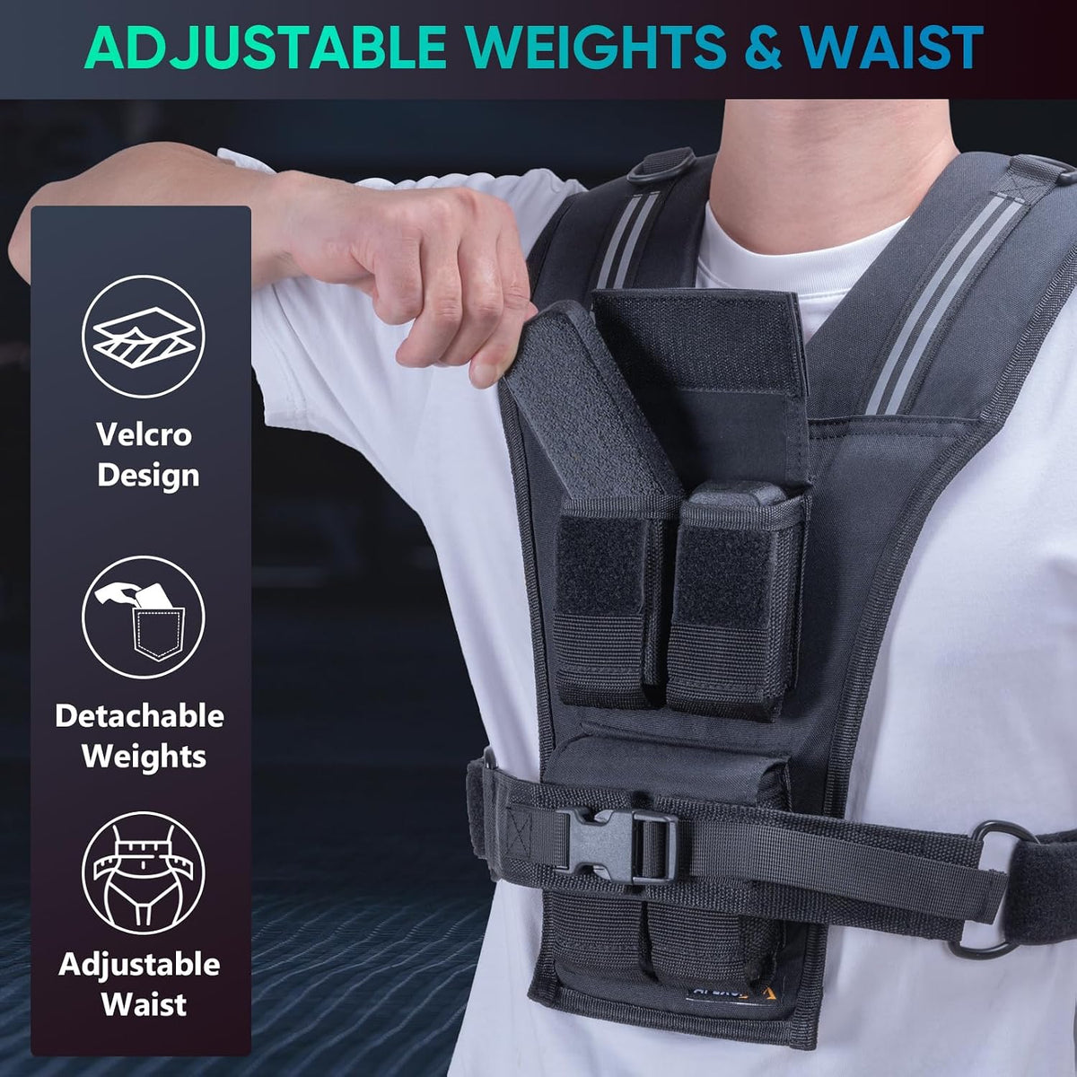 APEXUP Weighted Vest Men, Adjustable Weight Vest for Running