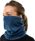 100% Merino Wool Neck Gaiter, 17.5um Face Mask, Unisex Neck Warmer 1-2 Pack