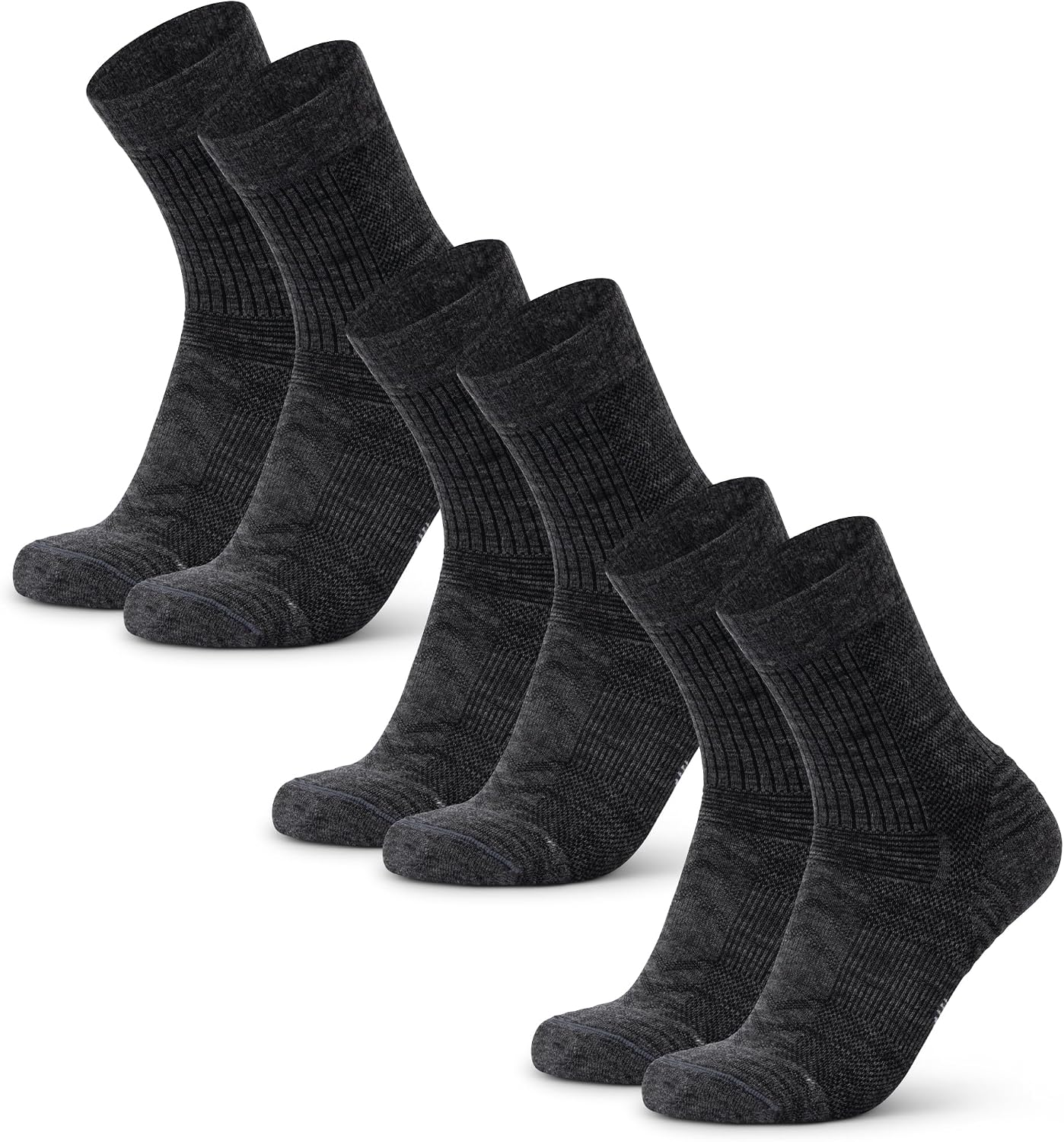 DANISH ENDURANCE Merino Wool Hiking Socks, Lightweight, 3 & 5-Pack