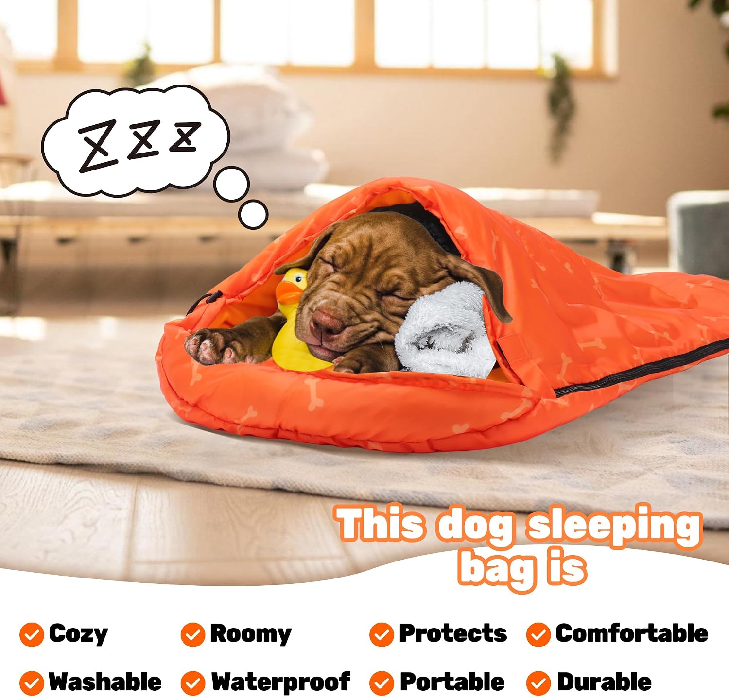 Lifeunion Dog Sleeping Bag with Storage Bag