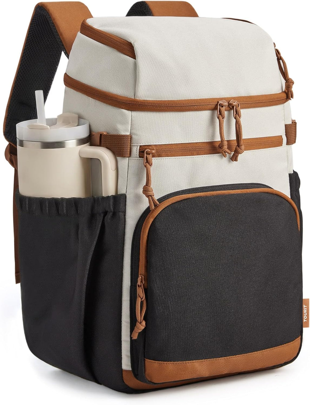 TOURIT 30 Cans Insulated Double Deck Lunch Cooler Backpack