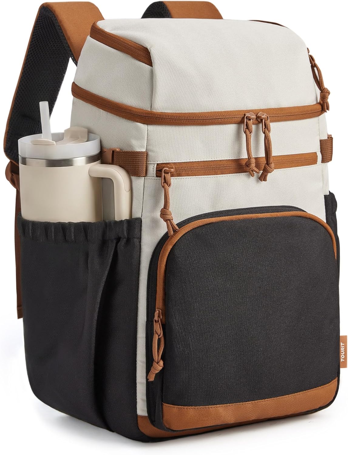 TOURIT 30 Cans Insulated Double Deck Lunch Cooler Backpack