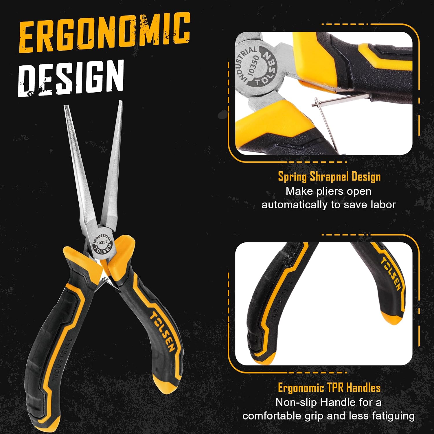 TOLSEN 6-Piece Mini Pliers Set, Small Needle Nose Pliers Set with Pouch