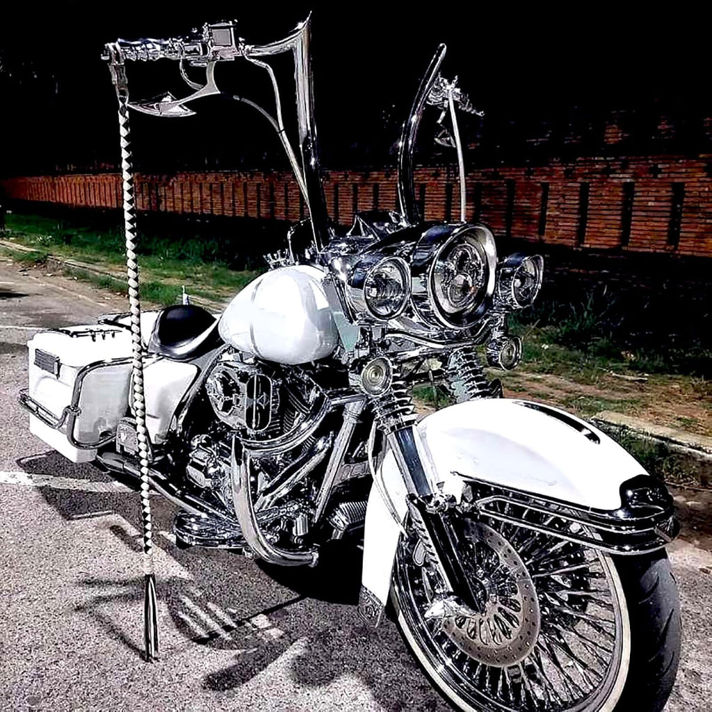 Chrome Motorcycle Side Mirrors Blade Compatible with Honda Yamaha Harley Road King Street Electra Glide Road Glide Dyna Softail