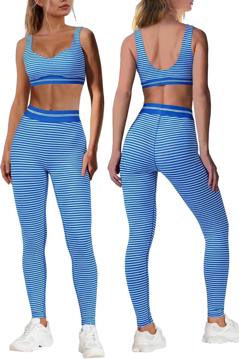 Nirovien Womens 2 Piece Workout Sets Yoga Sets Gym Outfits