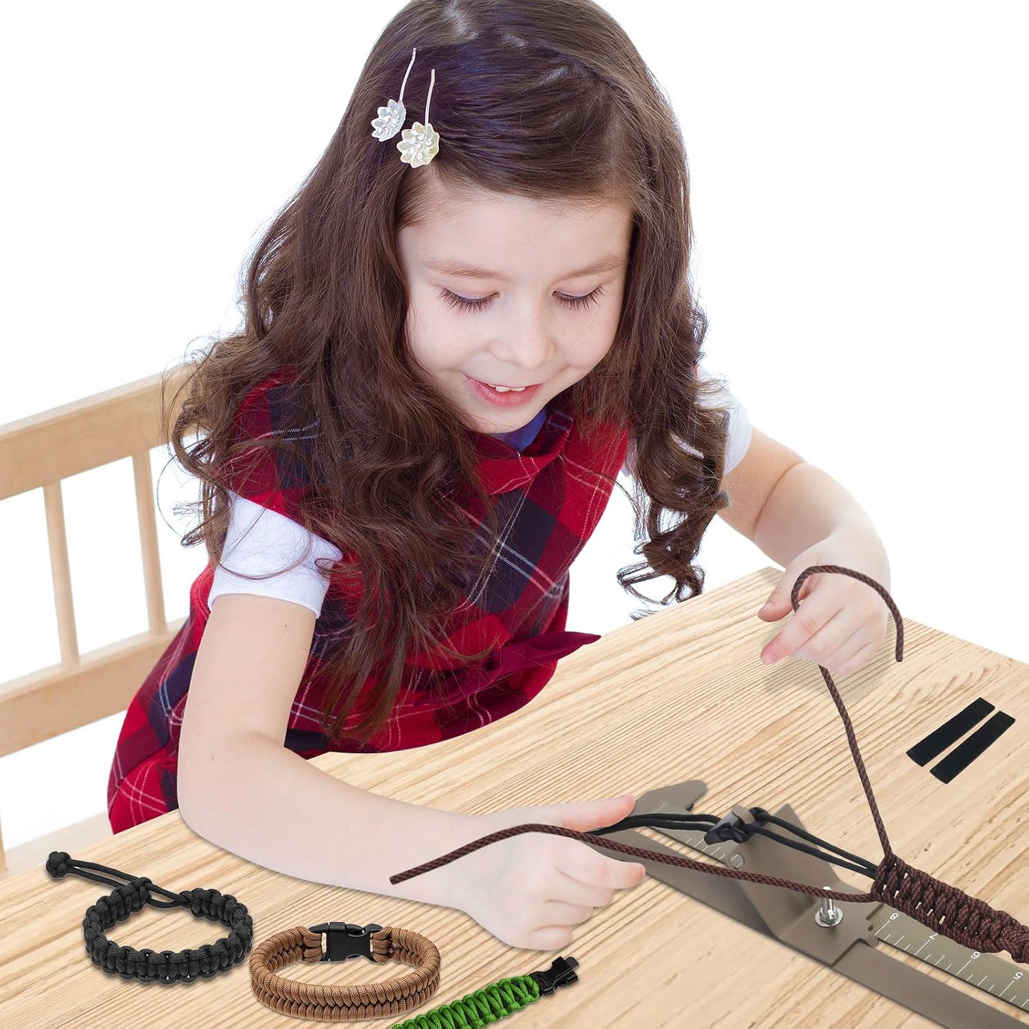 2 in 1 Paracord Bracelets Kit, Paracord Jigs and Tools, Monkey Fist Jig