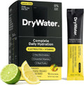 DryWater Electrolytes + Vitamins Hydration Packets, Lemon Lime 12 Pack