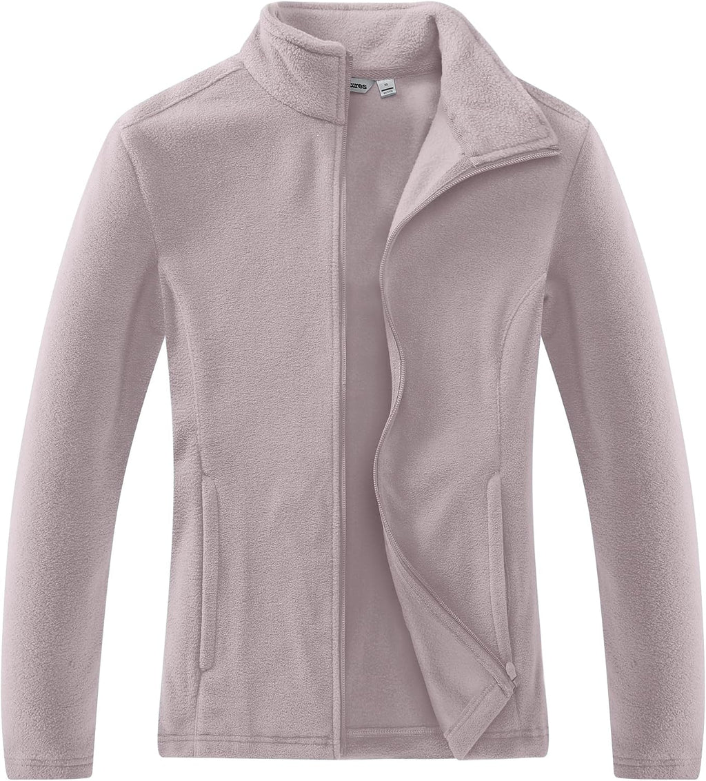 Outdoor Ventures Women's Lightweight Warm Polar Fleece Jacket Zip Up