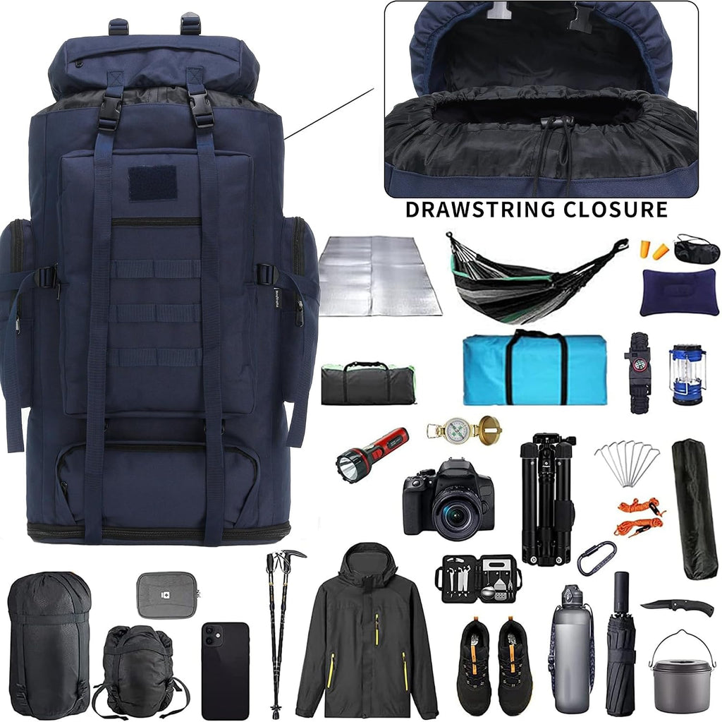 Hiking Backpack for Men 70L/100L Camping Backpack Military Rucksack Molle 3 Days Assault Pack for Climbing