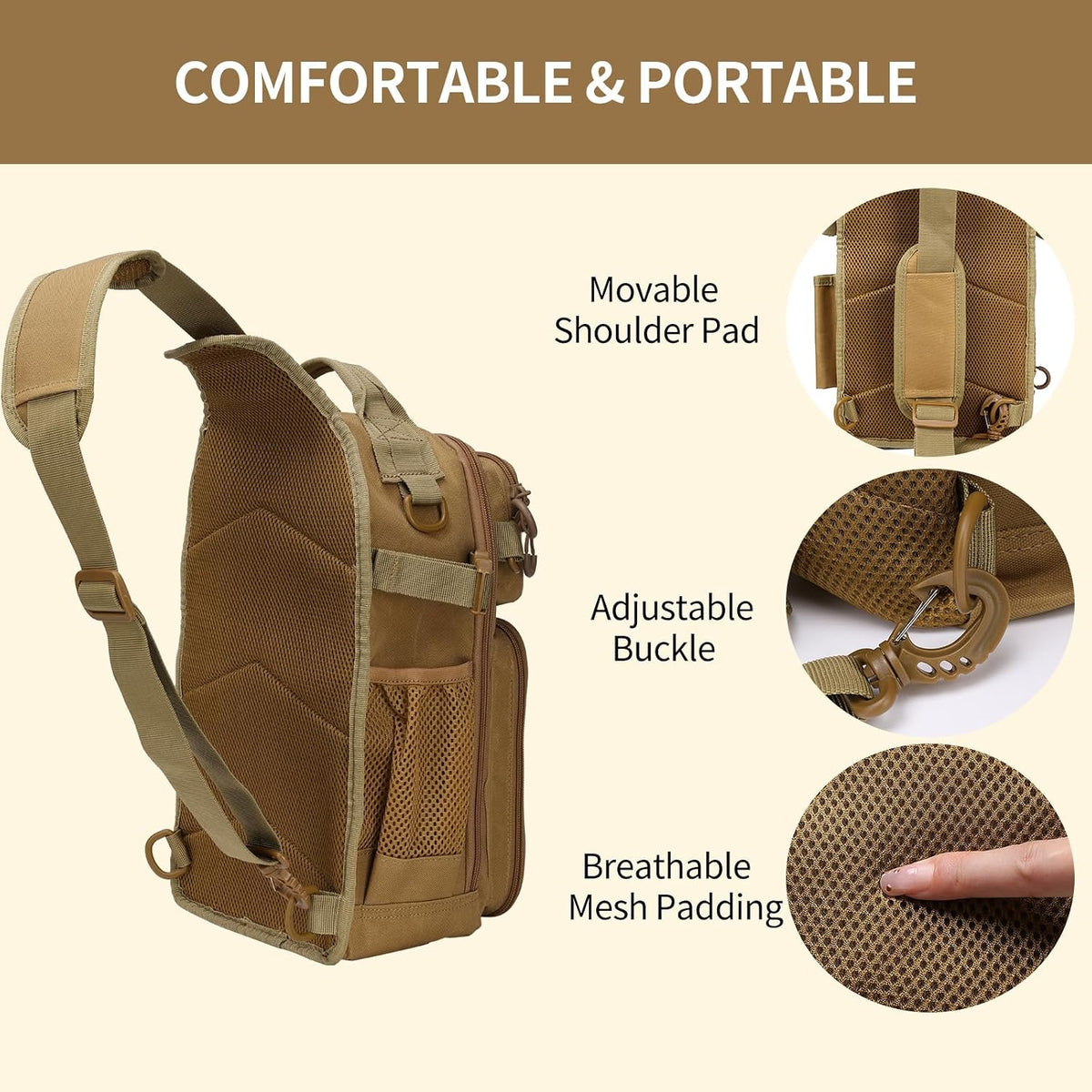 Fishing Backpack with Rod Holder, Fishing Tackle Bag