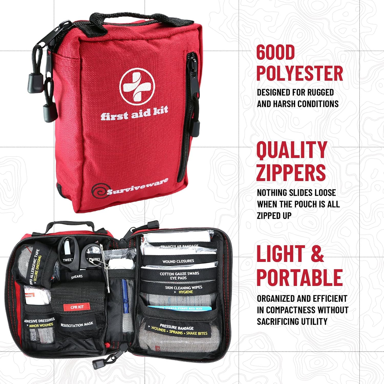 Surviveware Comprehensive Premium Survival First Aid Kit