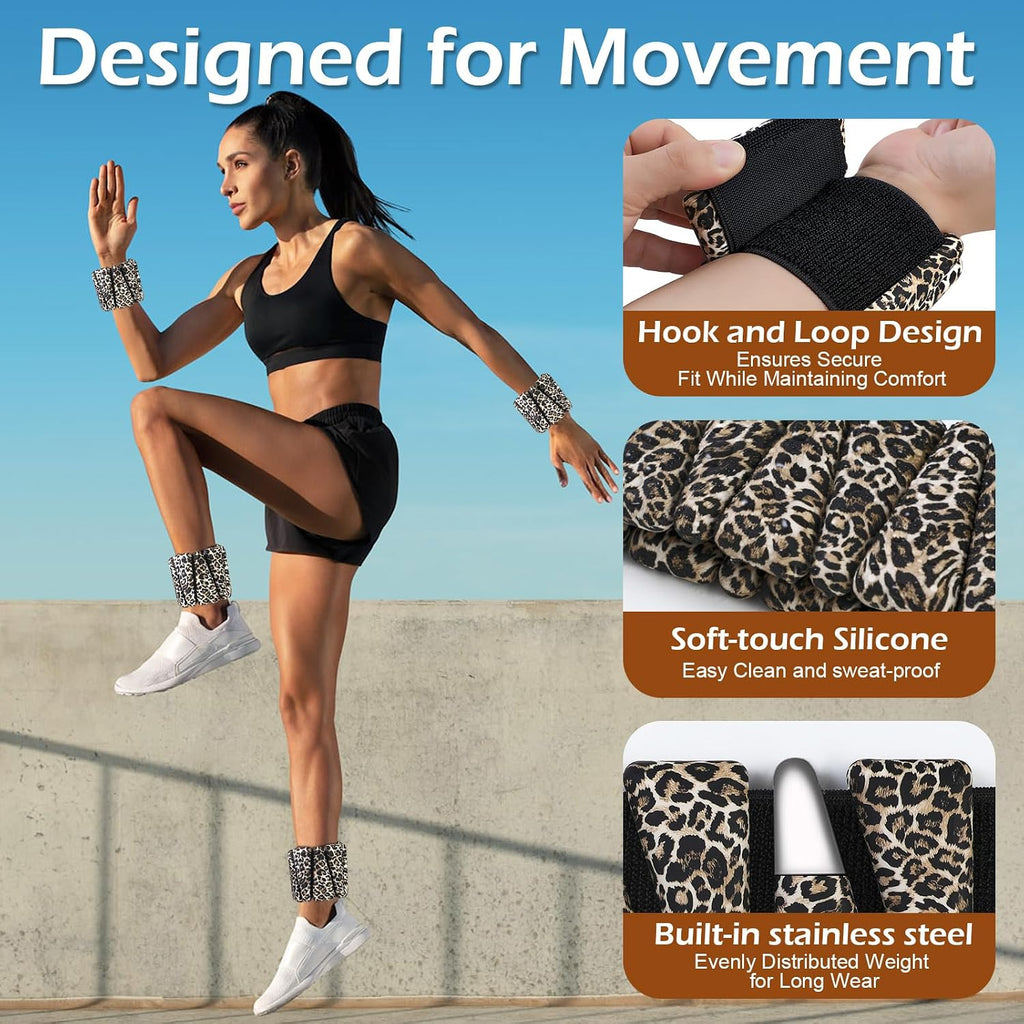 Ankle Weights for Women Adjustable Wrist Weights 2lb or 4lb Pair