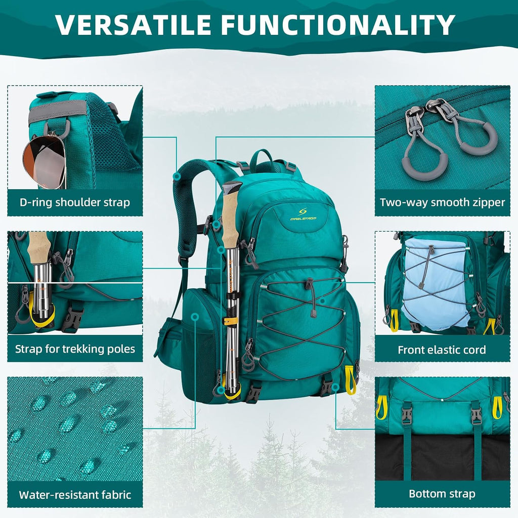 Maelstrom 40L Waterproof Hiking Backpack, Lightweight Travel Daypack