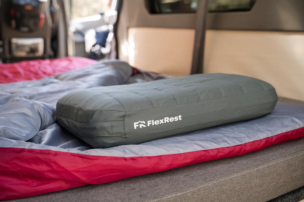 Puff Premium Inflatable Pillow | Perfect for Camping or Travel | Includes a Machine Washable Cover for Extra Comfort | Slate