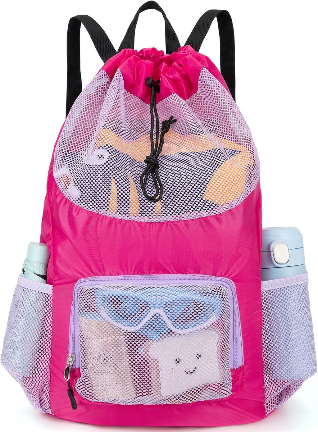 Swim Bag for Kids Mesh Drawstring Backpack for Girls Sport Gym Sackpack