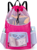 Swim Bag for Kids Mesh Drawstring Backpack for Girls Sport Gym Sackpack