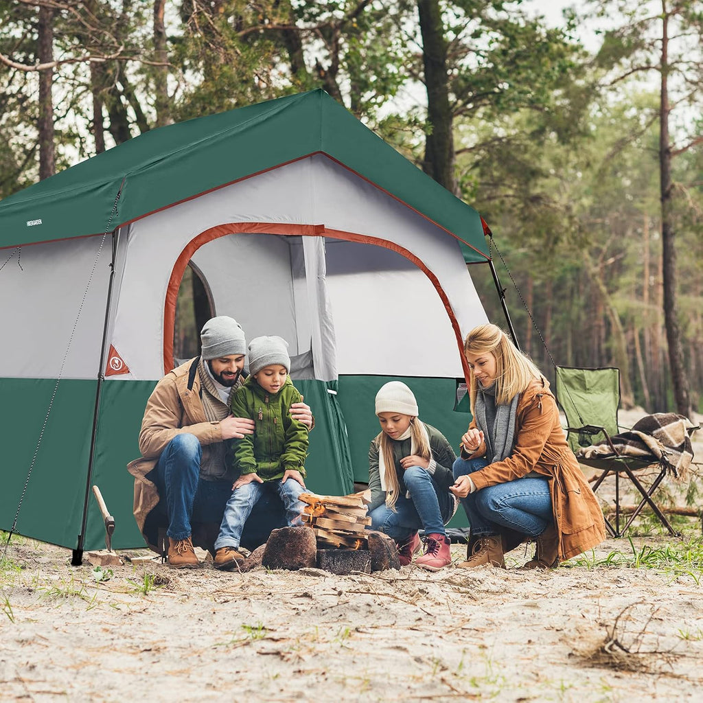 HIKERGARDEN 6-8 Person Tent for Camping Family Outdoor Cabin Tent