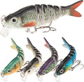 5PCS Lifelike Fishing Lures – Multi-Jointed Swimbait for Bass, Trout, Crappie, Walleye, Pike, Realistic Action with 3D Fish Eyes and Sharp Hooks, Perfect for Fishing Kits in Saltwater & Freshwater