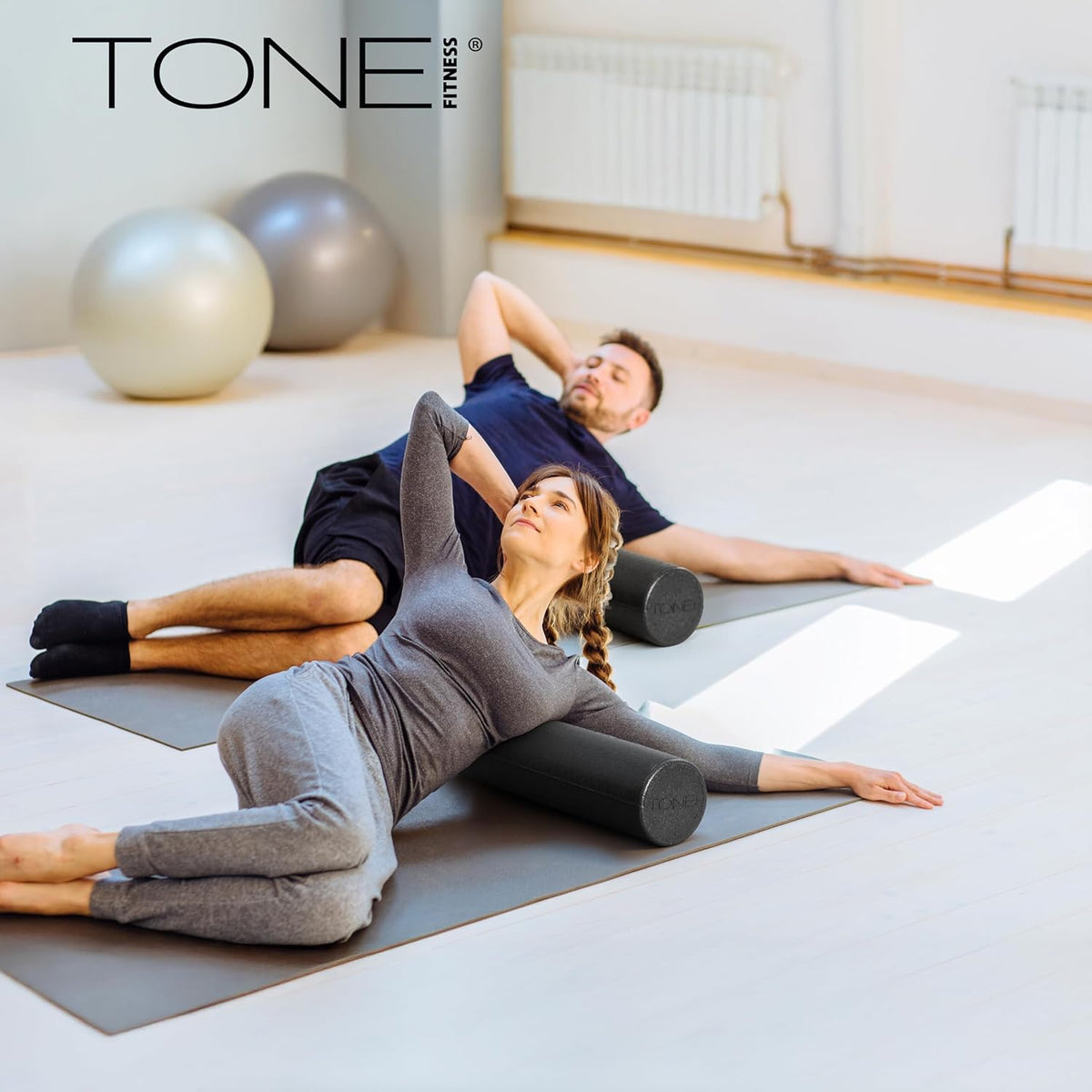 TONE Fitness Firm High-Density Foam Roller for Exercise, Massage & Recovery