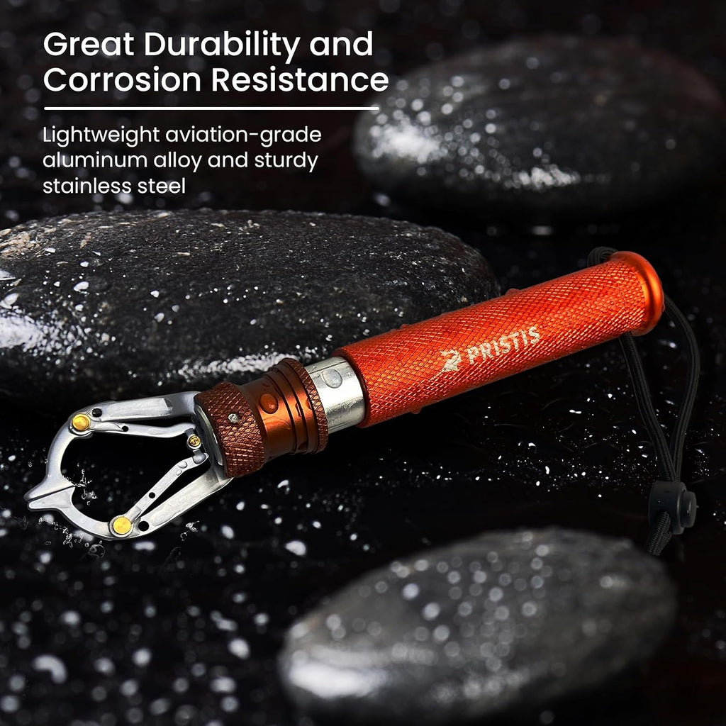 Pristis Metal Fishing Grabber, Rotating Lightweight Fish Lip Gripper