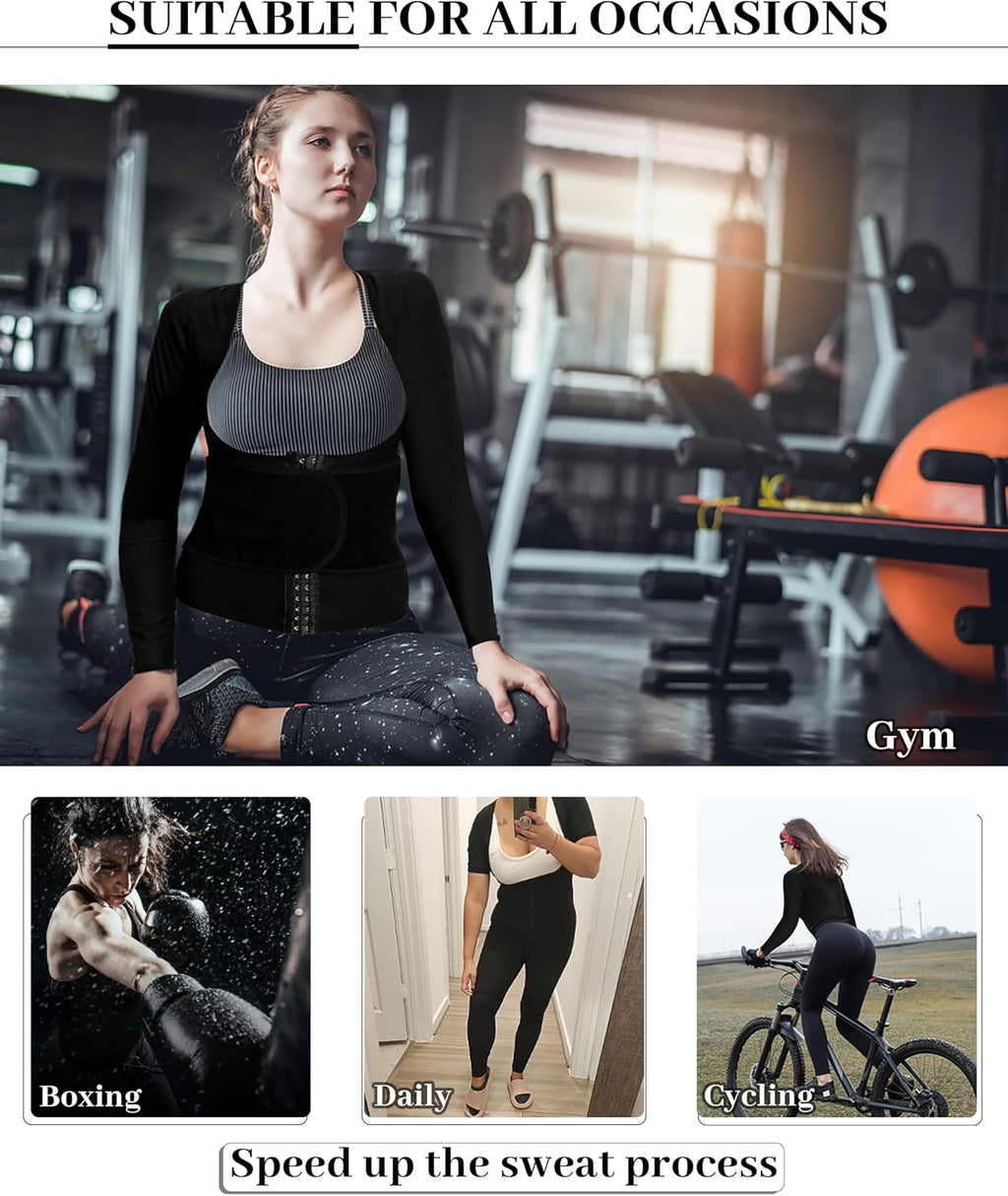 Sauna Suit for Women Sweat Shirt Heat Trapping Tank Top Workout