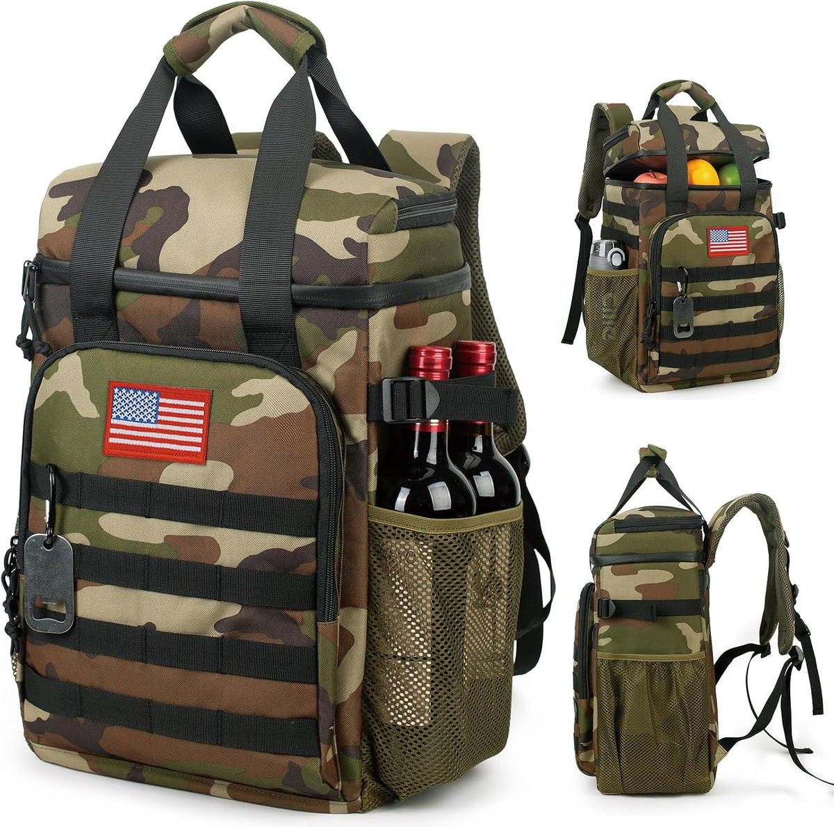 Tactical Backpack Cooler,25L Lunch Ice Chest with Handle for Men Adult Work