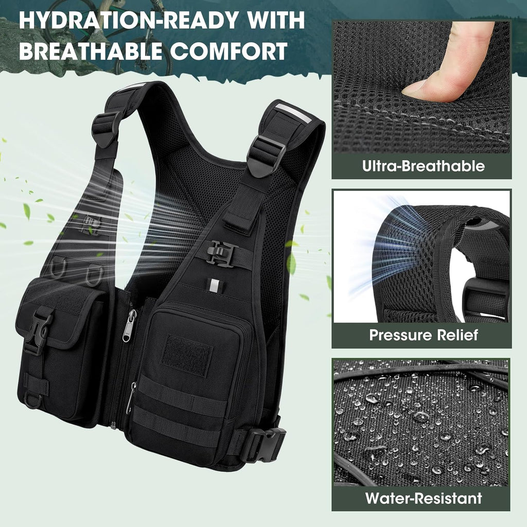 RAINSMORE Water Backpack Hydration Vest with 2L Water Bladder for Running