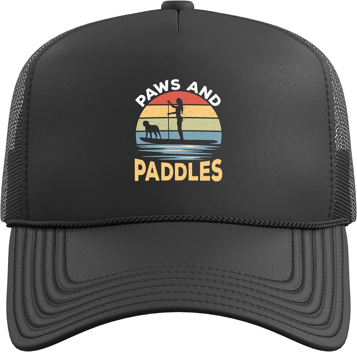 Stand Up Paddle Board with Dog SUP Girl Stand Up Paddle Trucker Hat with Adjustable Mesh Back