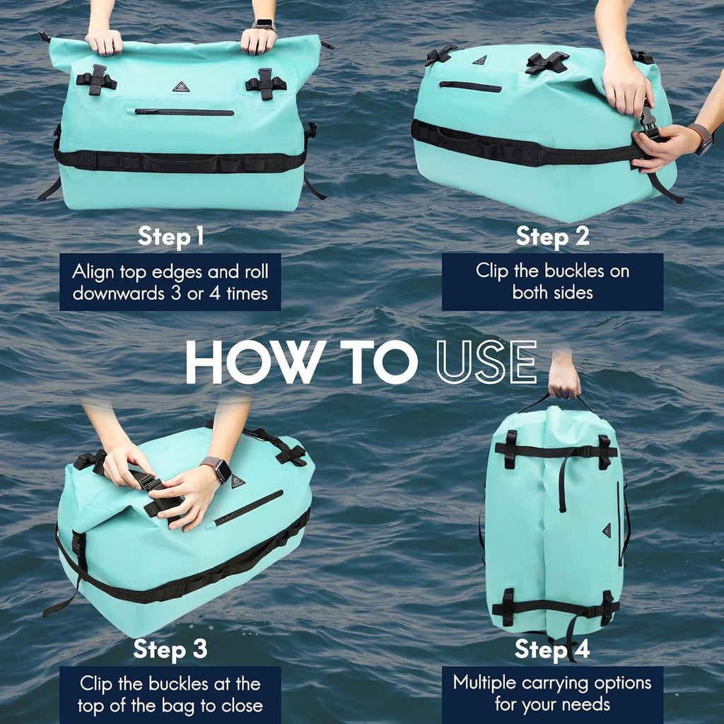 Haimont IPX7 Waterproof Roll-Top Dry Duffel Backpack Bag
