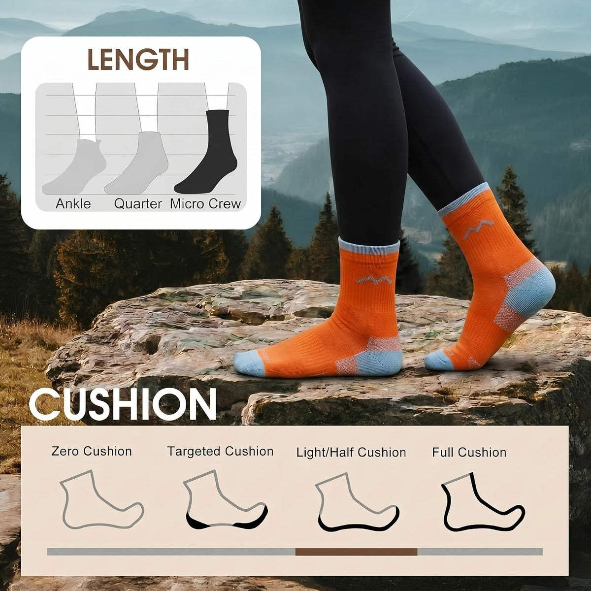 innotree 3 Pairs Merino Wool Hiking Socks for Women Thermal Crew Scoks
