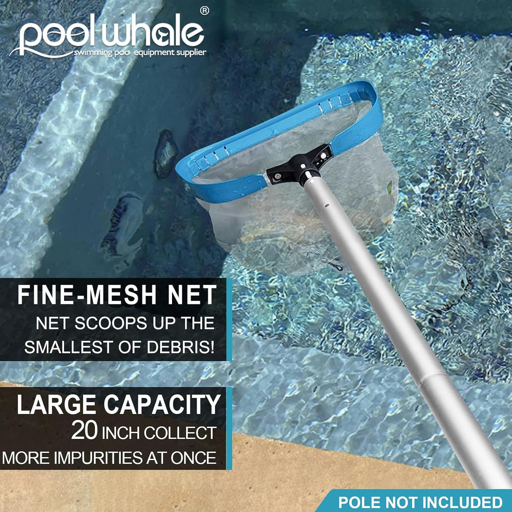 Pool Net - Professional 20" Swimming Pool Leaf Skimmer Rake (No Pole)
