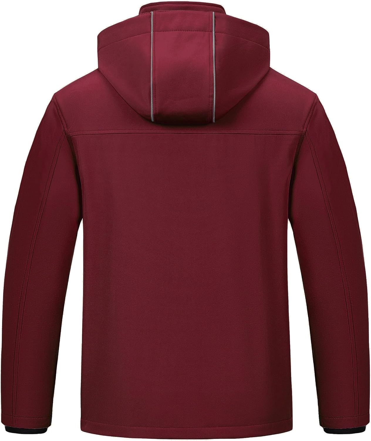 Pursky Men's Softshell Jacket Waterproof Fleece Lined Windbreaker With Removable Hood Lightweight Tactical Jacket