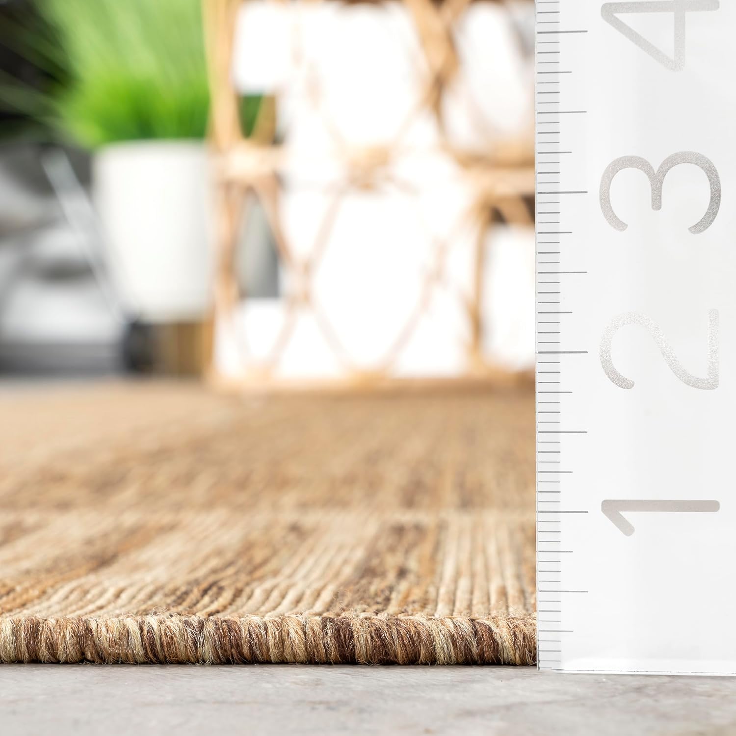 nuLOOM Asha Light Brown Bordered Indoor/Outdoor Area Rug, 8' x 10'