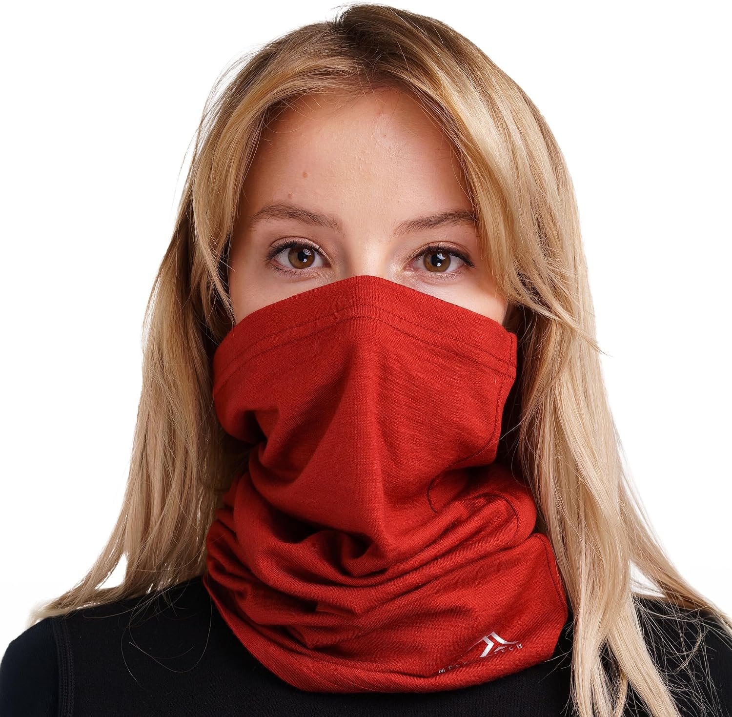 100% Merino Wool Neck Gaiter, 17.5um Face Mask, Unisex Neck Warmer 1-2 Pack