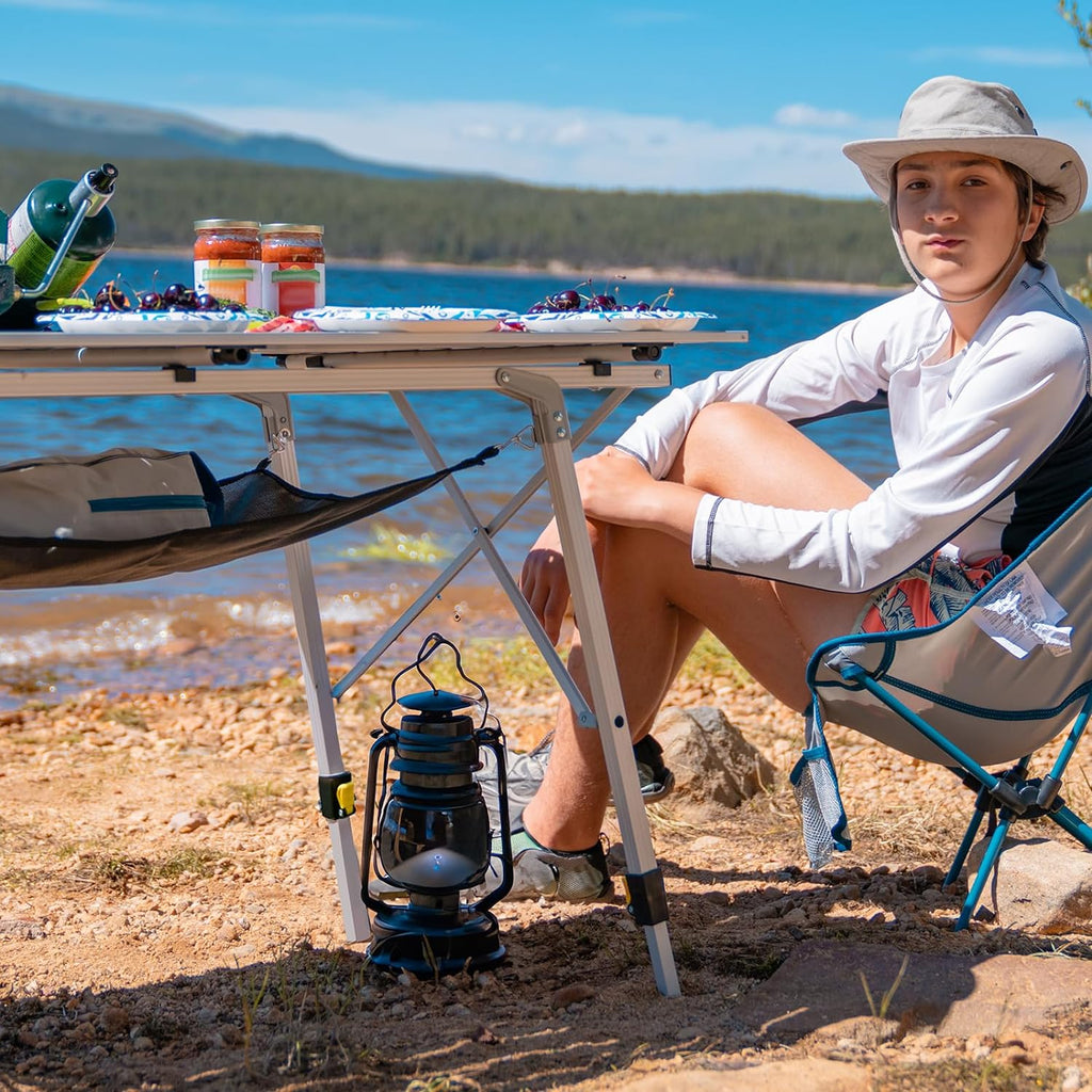 Portal Folding Camping Table, 132 LBS Outdoor Table with Adjustable Legs