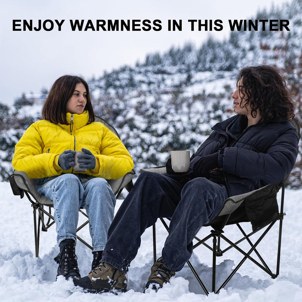 REALEAD Oversized Heated Chairs Outdoor Sports with Fully Thick Padded