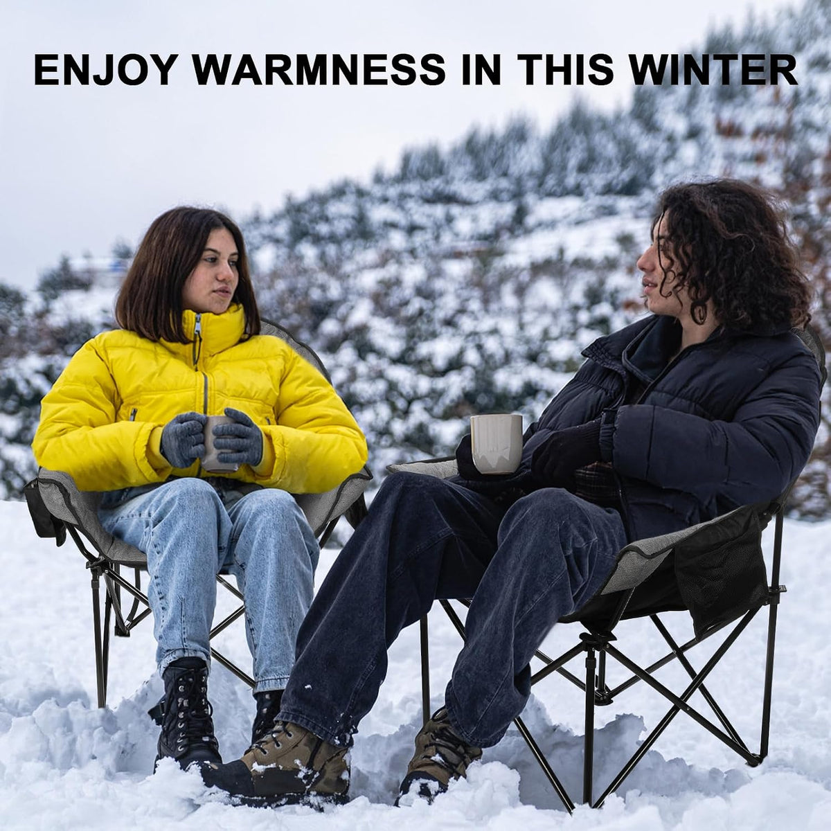 REALEAD Oversized Heated Chairs Outdoor Sports with Fully Thick Padded