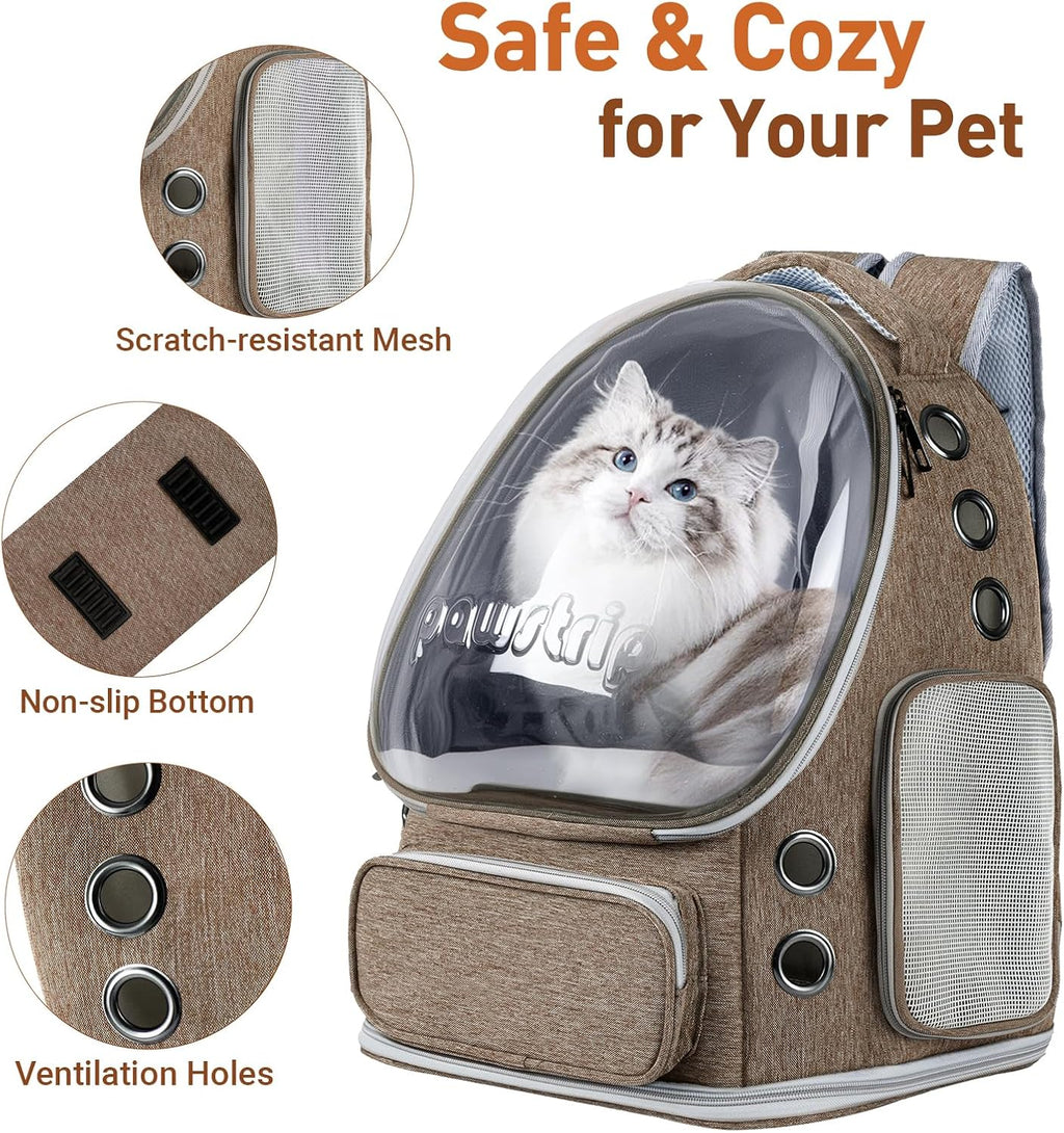 Cat Backpack Carrier Clear Bubble Window for Cats & Small Dogs up to 15 lb