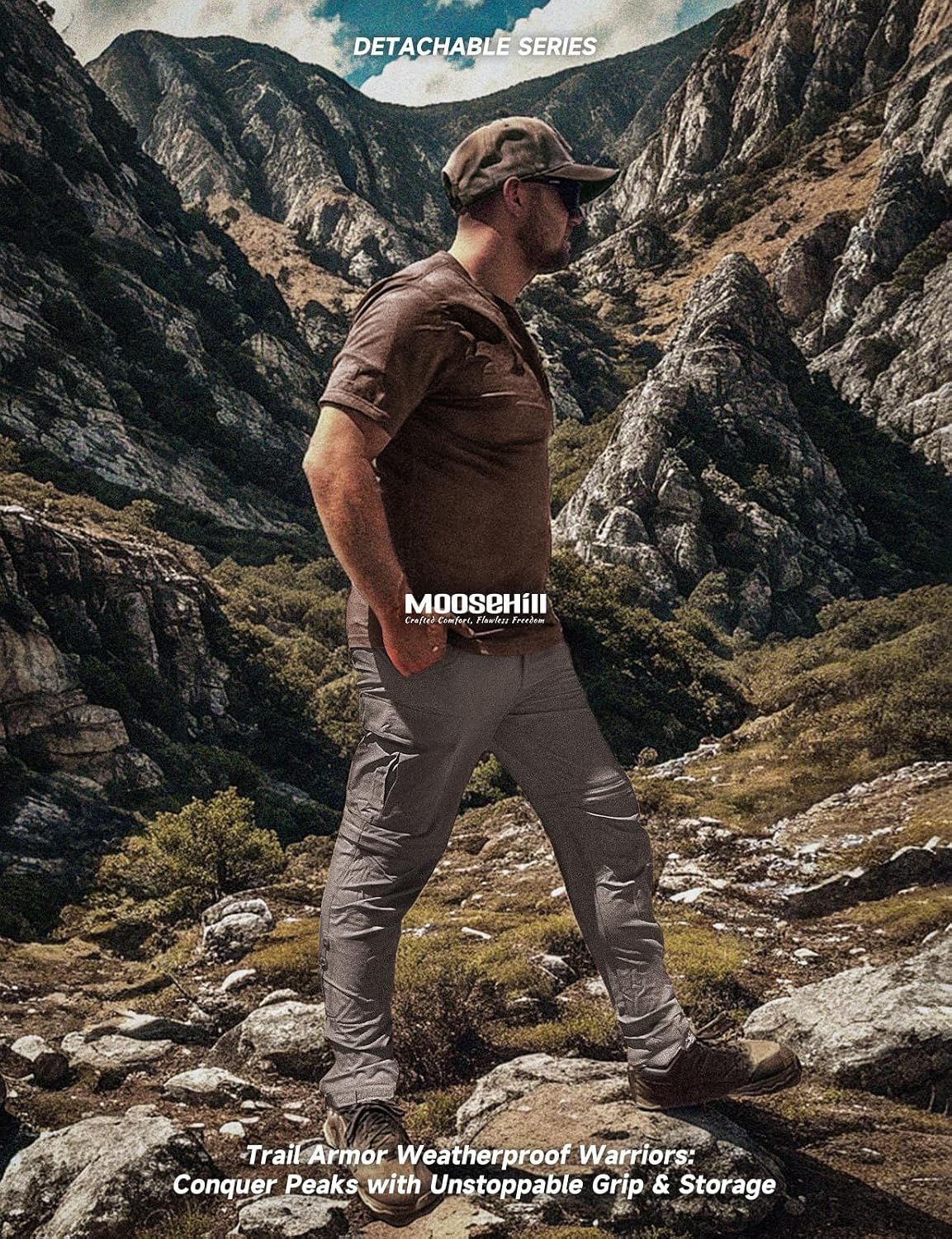 Moosehill Men's Hiking Pants: Convertible Quick-Dry