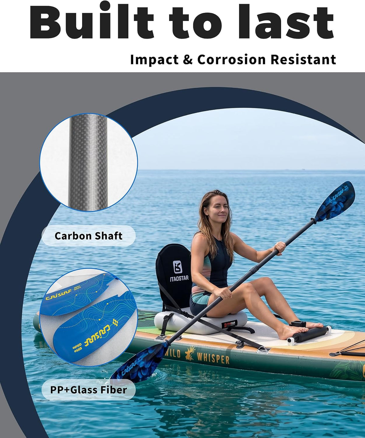 Performance Adjustable Kayak Paddle – Lightweight Carbon Fiber Shaft, Floating Design, Tool-Free Length & Blade Angle Adjustment, Drip Rings for Kayak & SUP