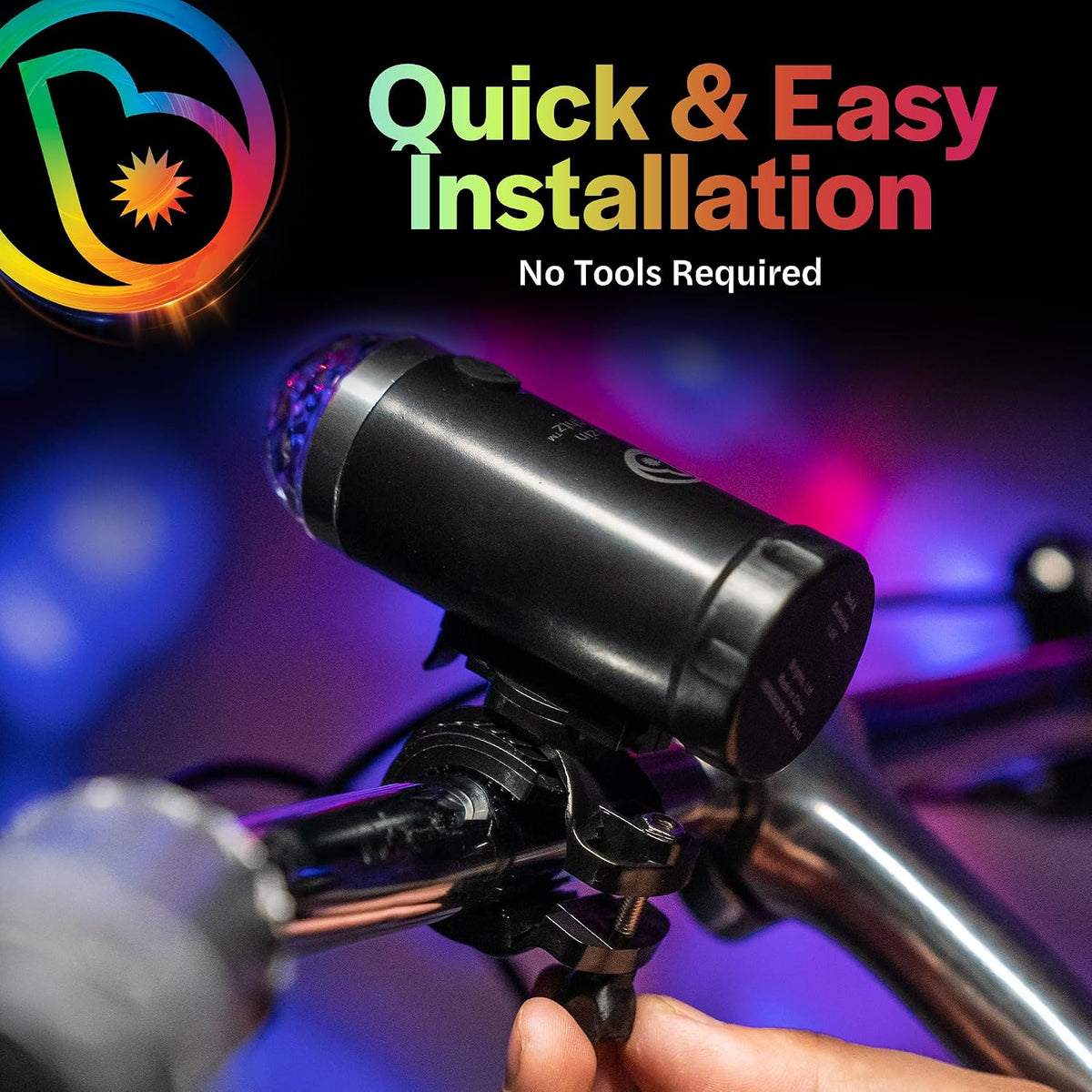 Brightz Disco Bike Lights, RGB LED Bicycle Light for Burning Man