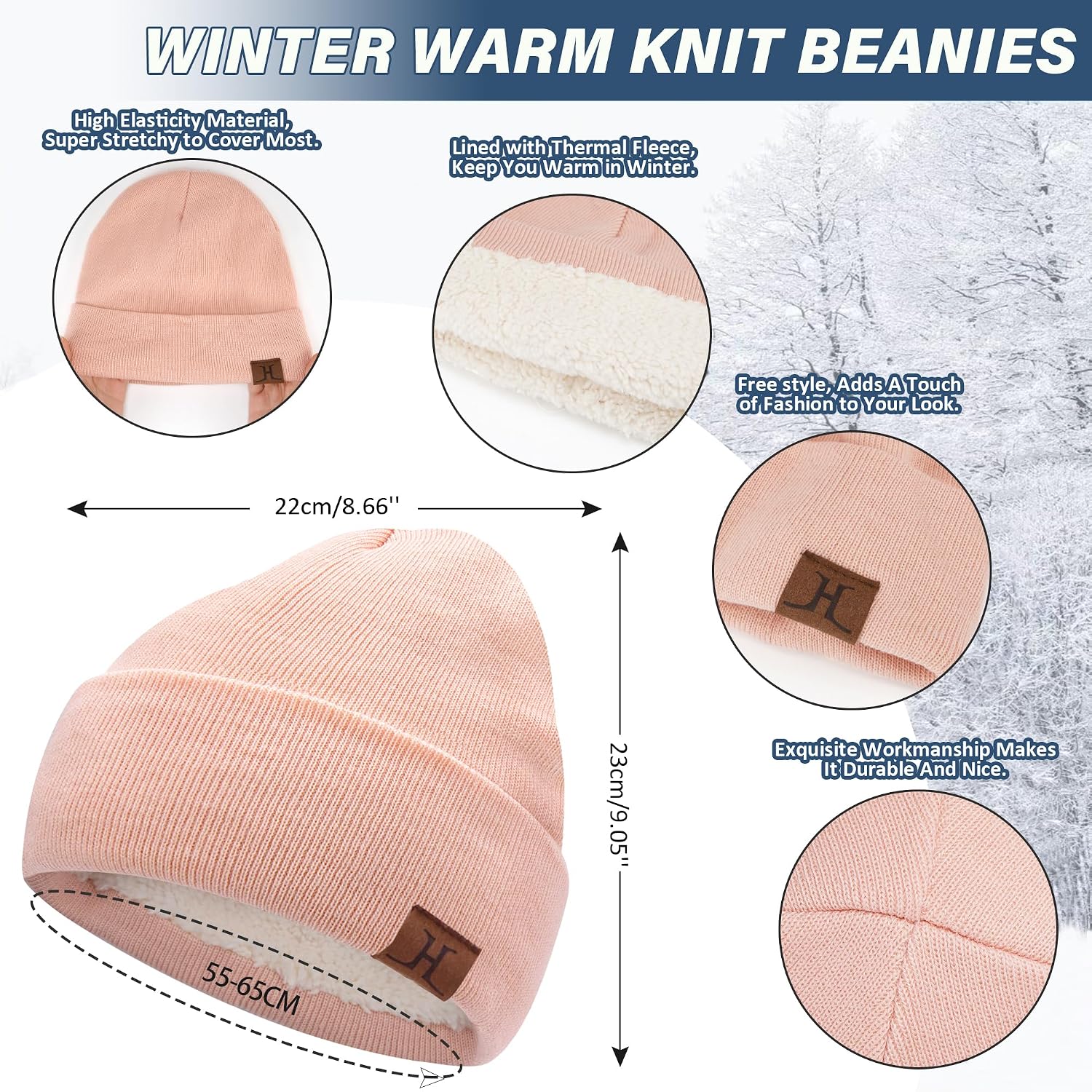 FZ FANTASTIC ZONE Winter Beanie Hats Scarf Touchscreen Gloves for Men Women