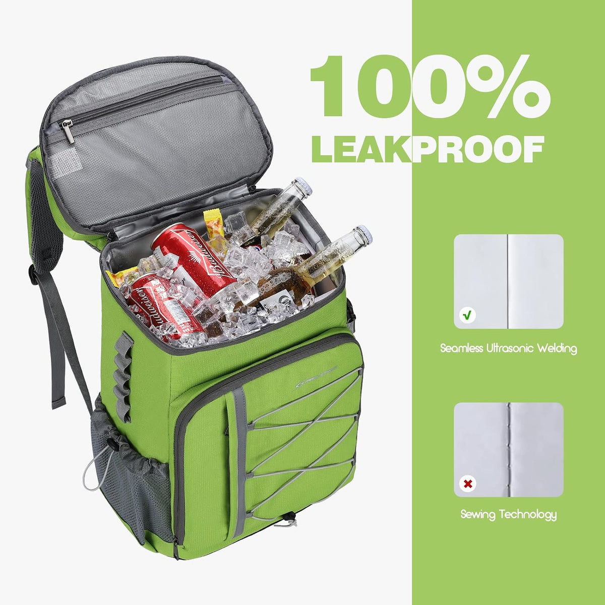 Maelstrom 35/50Can Insulated Cooler Backpack, Leakproof Soft Lunch Ice Bag