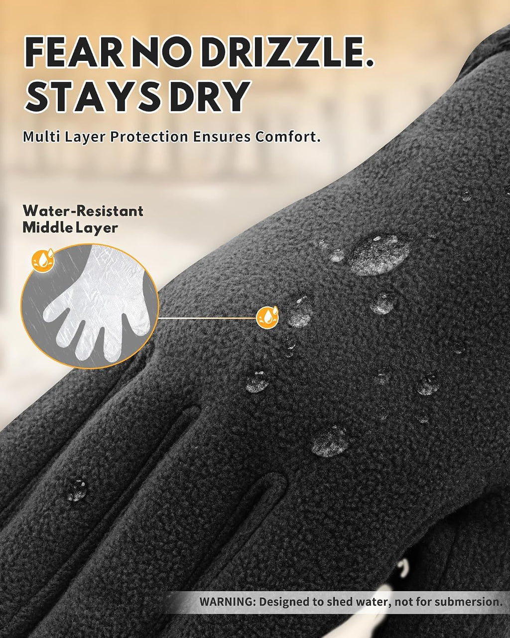 Winter Warm Gloves for Women - Fashion Style Windproof Cuffs Soft fleece - Touchscreen Thermal Flexible Gloves