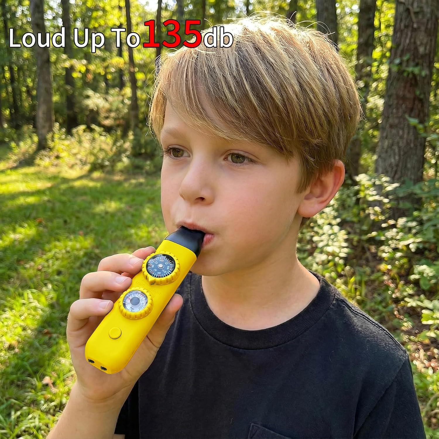 Multifunctional Survival Emergency Whistle for Kids with Compass Hiking Survival, Thermometer & Neck Lanyard | Emergency Safety Gear for Hiking, Camping, Kayaking, Boating, Climbing