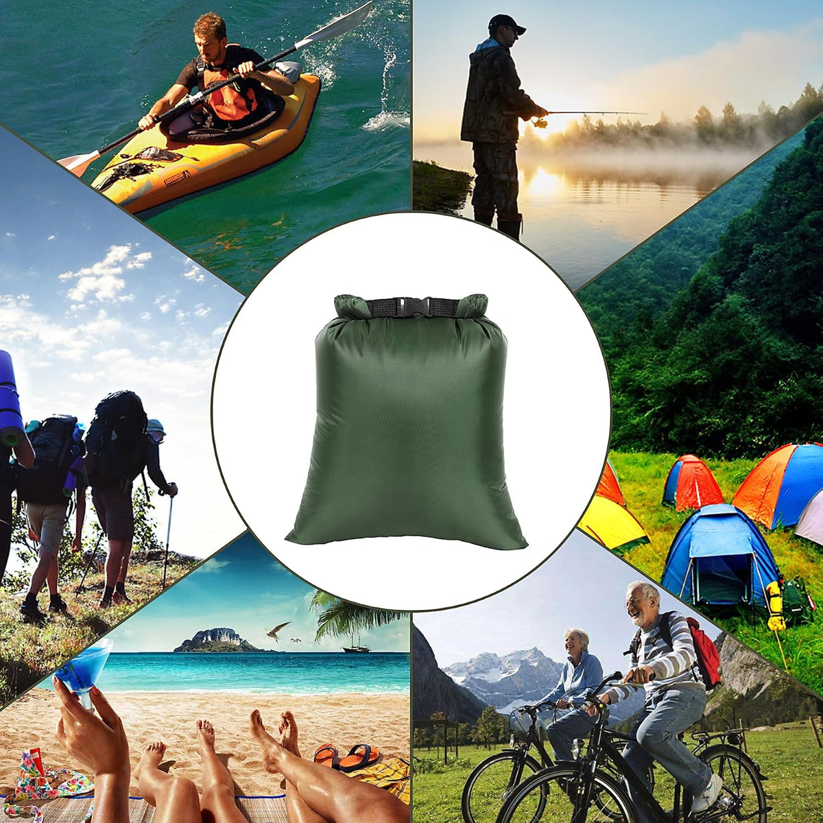 Dry Bags Waterproof Set, 5 Packs Ultralight Waterproof Bags Small Stuff Sack Water Proof Bag Dry Packs, Outdoor Dry Bag Keep Gear Dry for Backpacking Hiking Boating Camping Travel