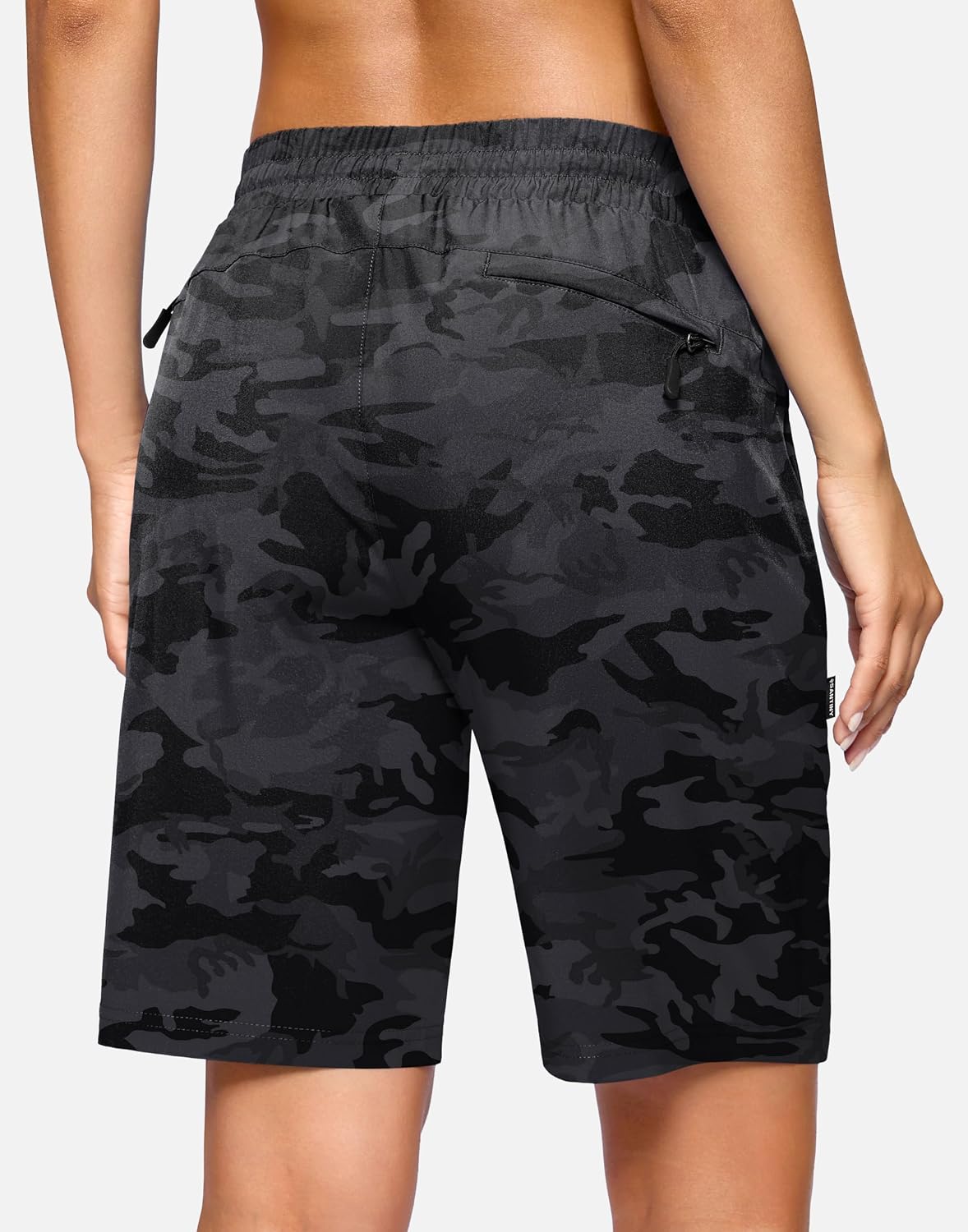 SANTINY Women's 7''/ 9'' Hiking Shorts with 3 Zipper Pockets Athletic Shorts