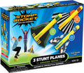 Stomp Rocket Stunt Plane Rocket Launcher Toy for Kids - 3 Foam Airplane Toy