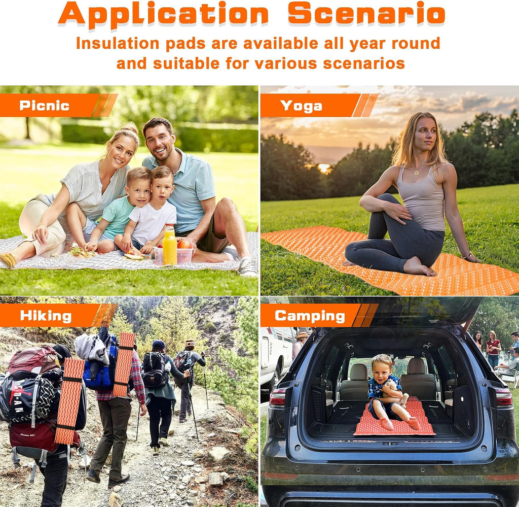 Closed Cell Foam Sleeping Pad,Folding Sleeping Pad Backpacking,Moisture-Proof Foldable Sleeping Pad, Lightweight,Sleeping Mat for Camping Hiking Backpacking Car Camping Mats